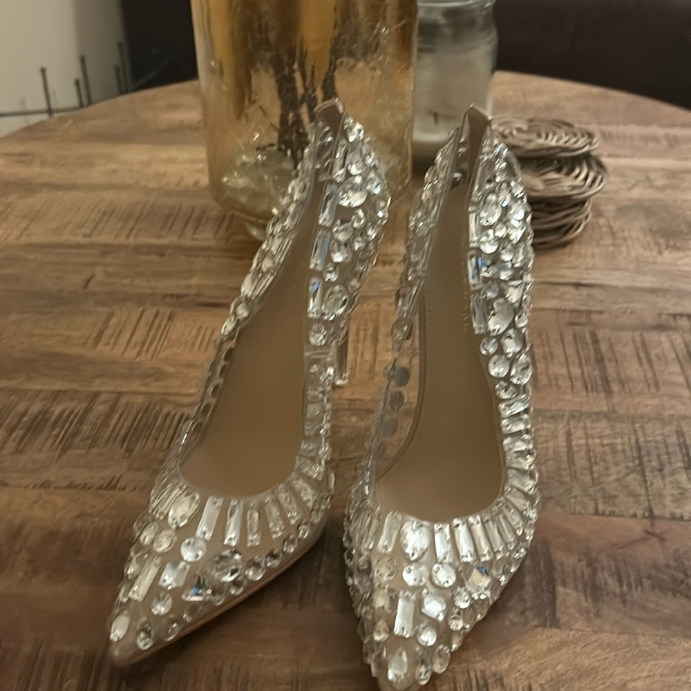 Elegant Crystal Embellished Heels